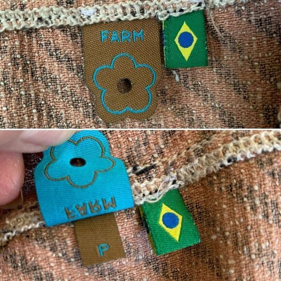 FARM Rio Textured Distressed Boho Vest Pink, Black Size S - Picture 7 of 11